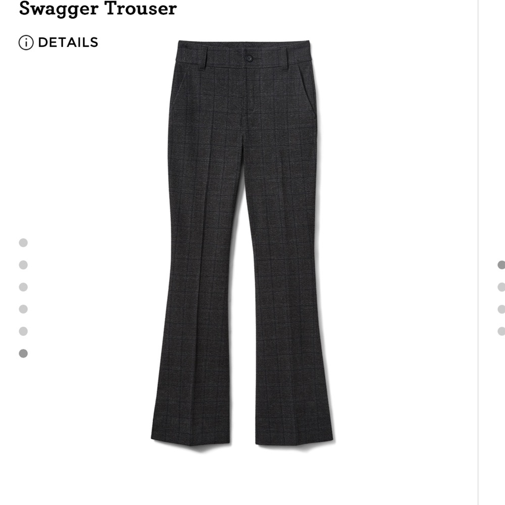 CAbi Charcoal Plaid Trousers